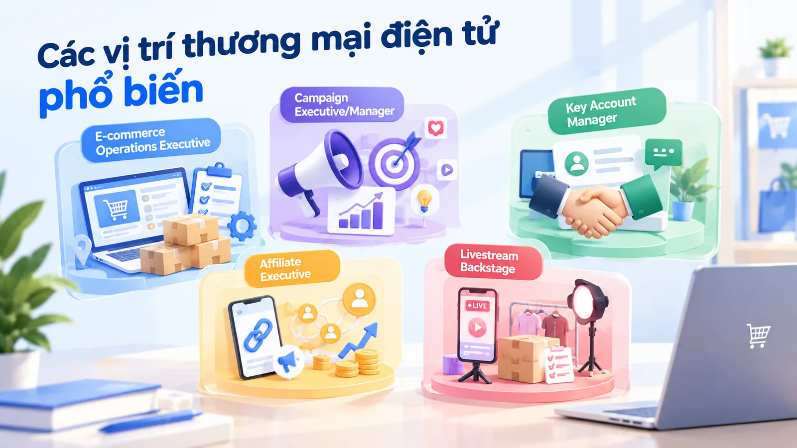 Các vị trí thương mại điện tử phổ biến