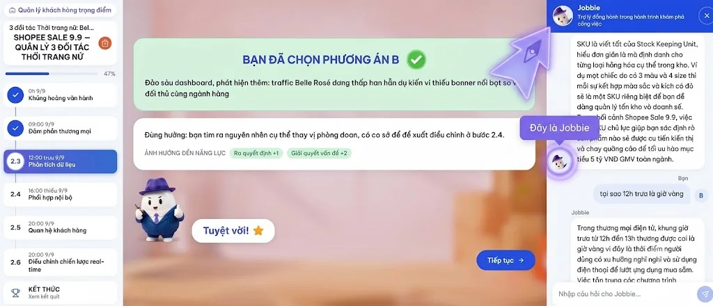 Jobbie hỗ trợ giải thích thuật ngữ